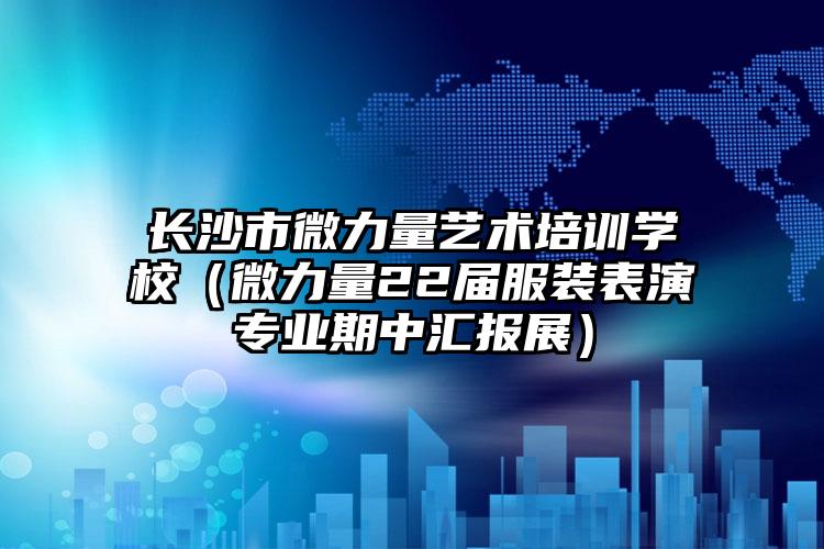 长沙市微力量艺术培训学校（微力量22届服装表演专业期中汇报展）