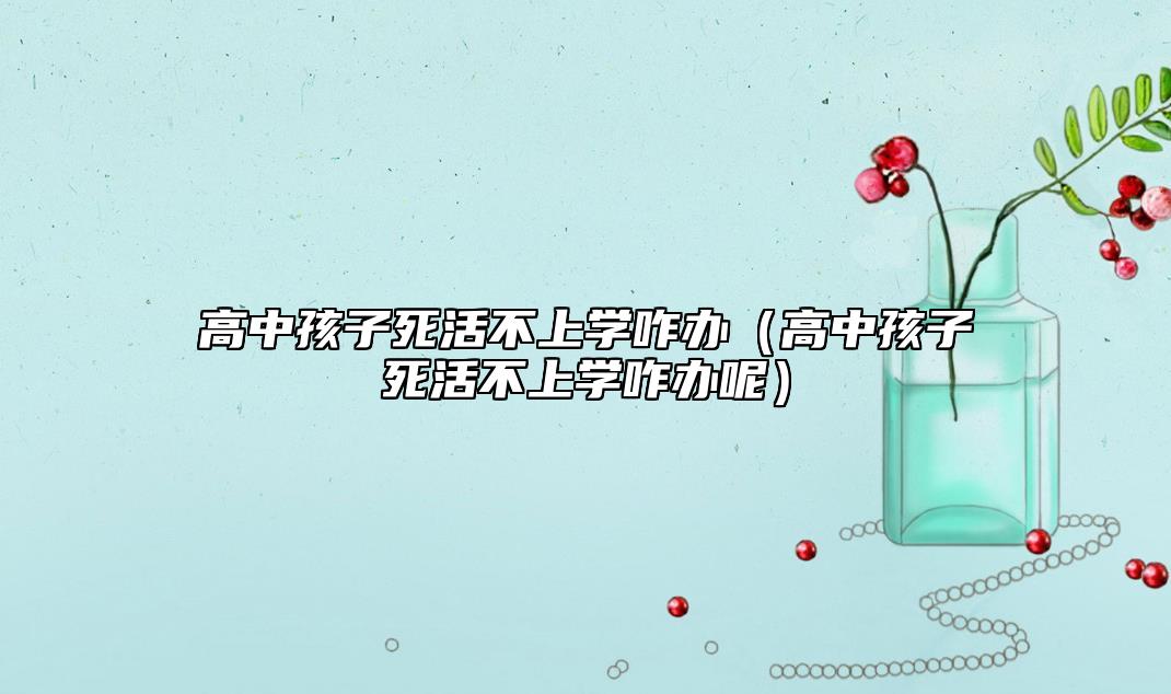 高中孩子死活不上学咋办（高中孩子死活不上学咋办呢）