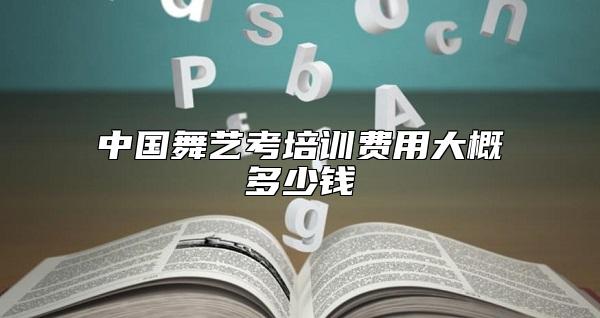 中国舞艺考培训费用大概多少钱